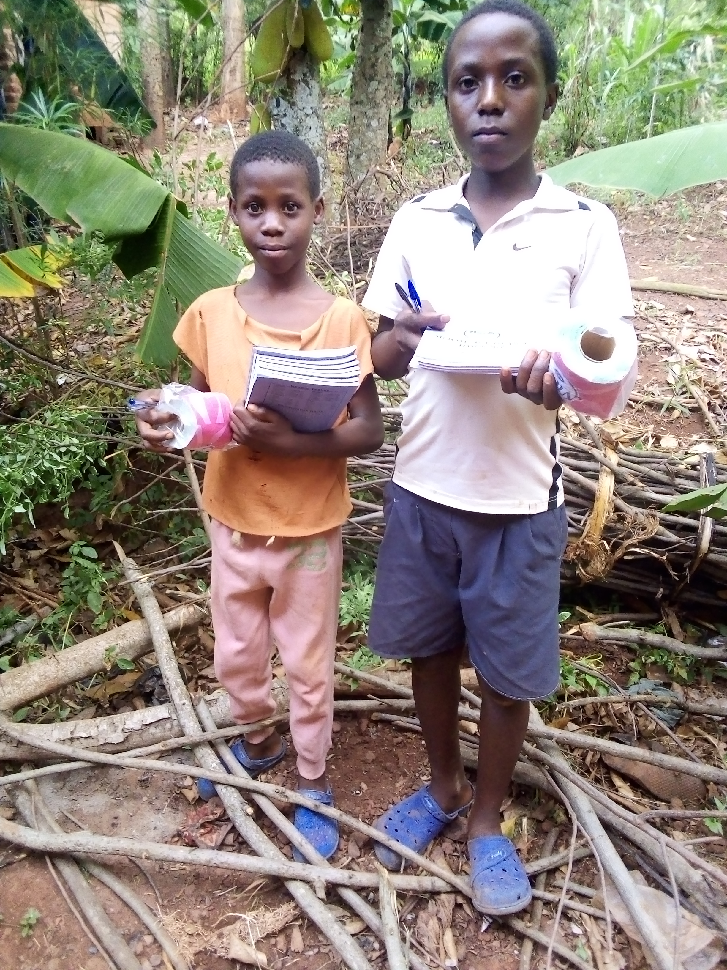 Children in school uniforms